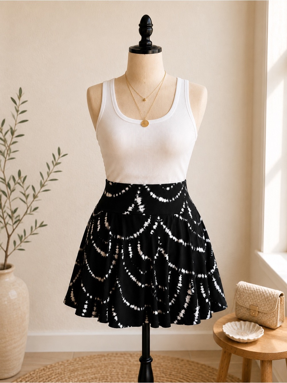 Abstract Tie Dye Circle Skater Skirt | Dressbarn L